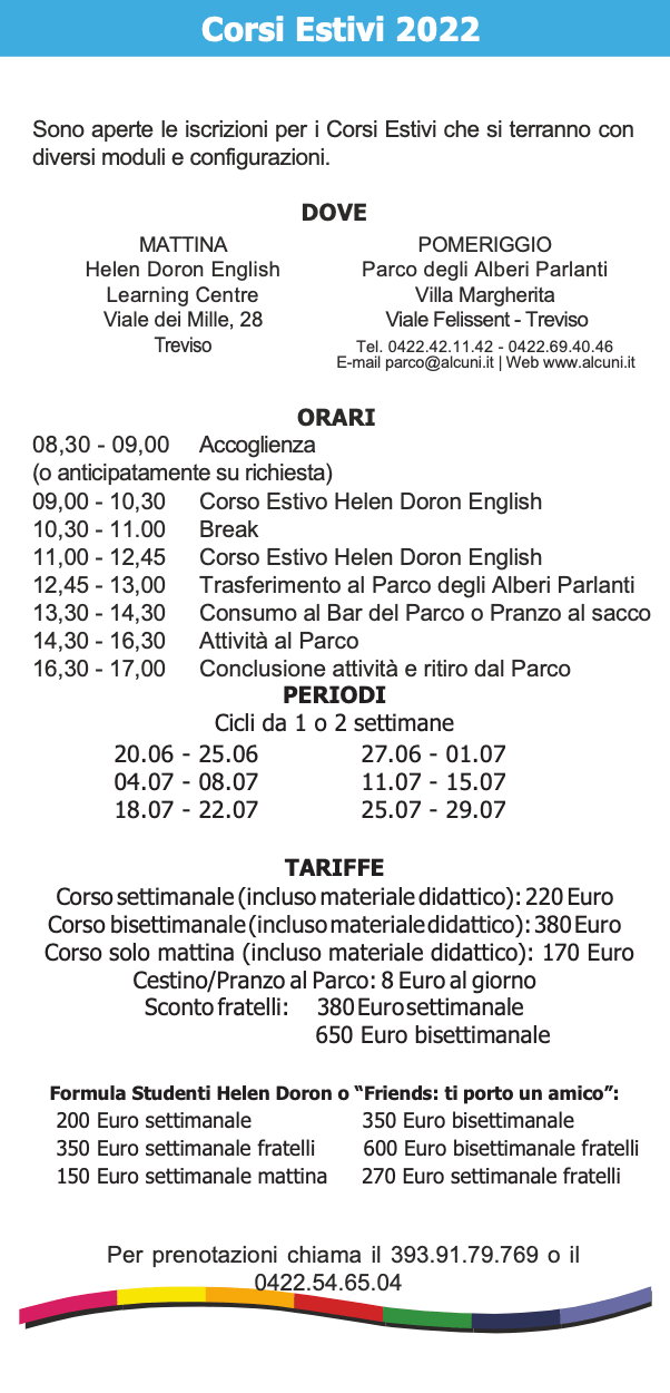 Volantino Helen Doron English Summer Fun Treviso Volantino Helen Doron English Summer Fun Treviso